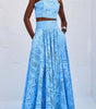 Larissa™ Embroidered Blouse & High-Waisted Maxi Skirt Ensemble