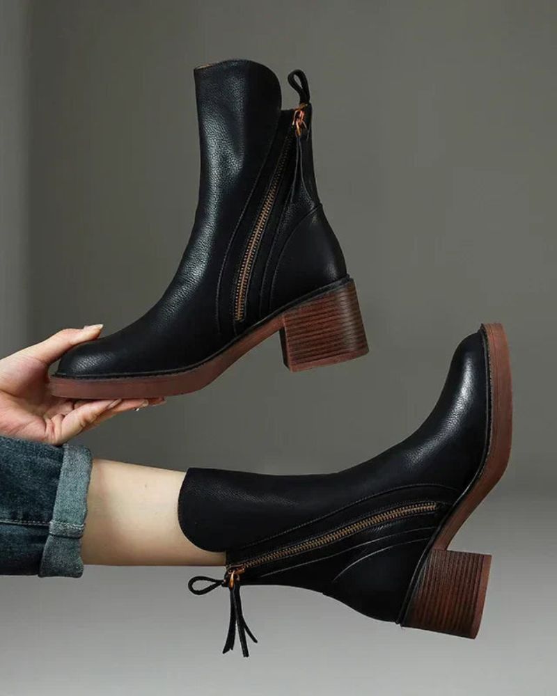 Myriam™ Luxe Leather Ankle Boots