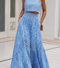 Larissa™ Embroidered Blouse & High-Waisted Maxi Skirt Ensemble
