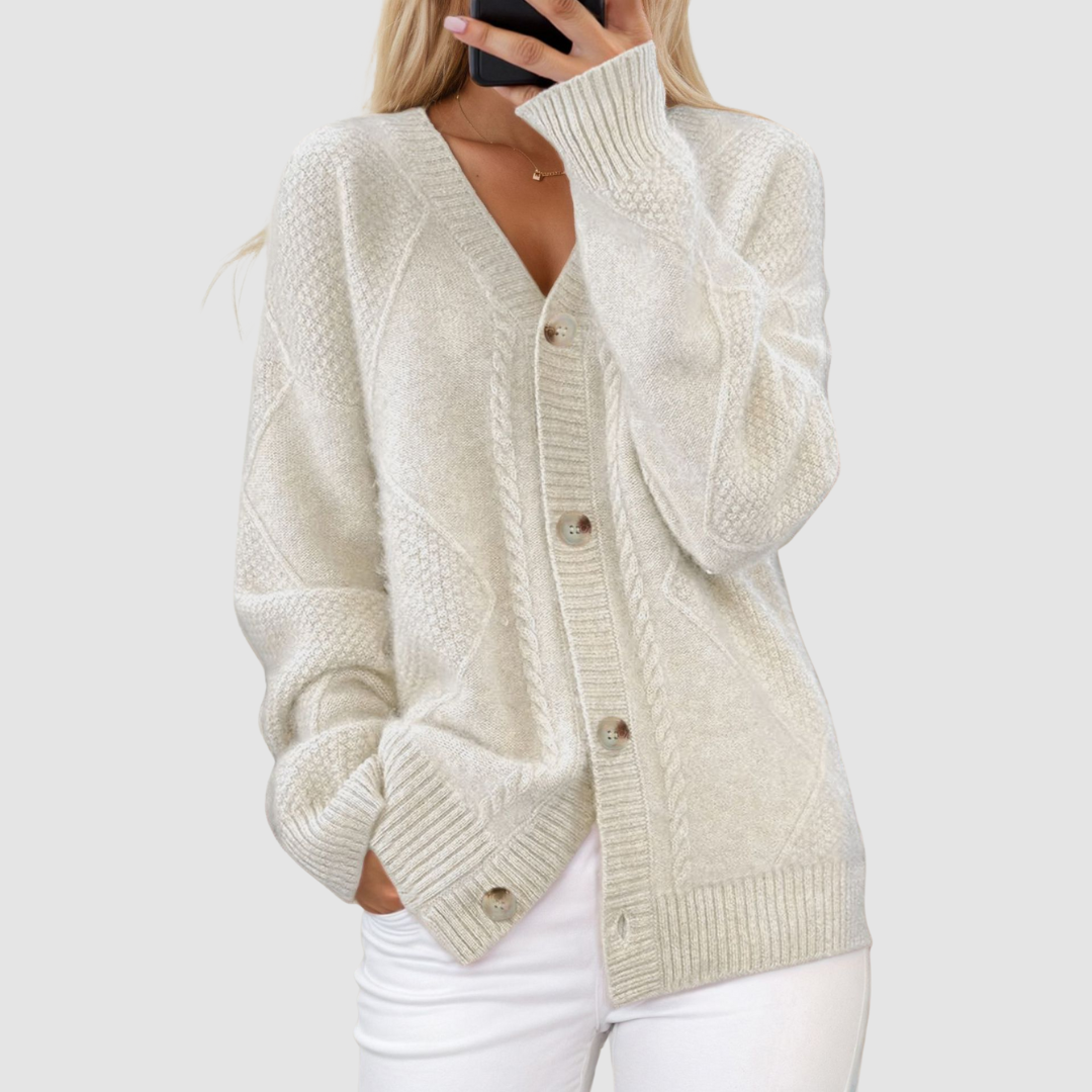 Meg™ Luxe Knitted V-Neck Cardigan