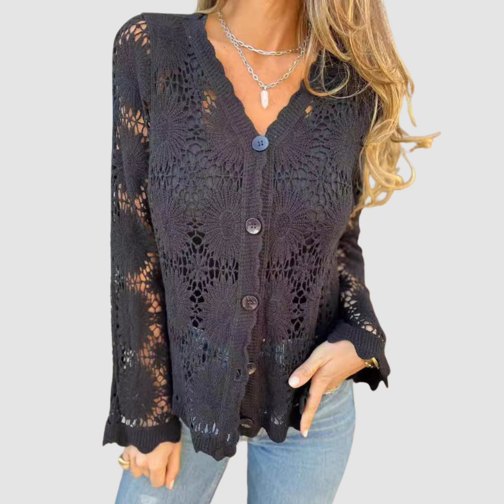 Laurelle™ V-Neck Lace Cardigan