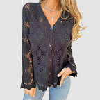 Laurelle™ V-Neck Lace Cardigan