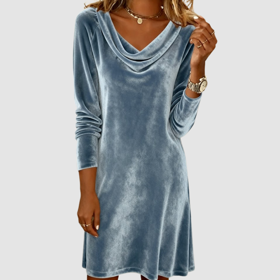 Misty™ Velvet Long Sleeve Dress