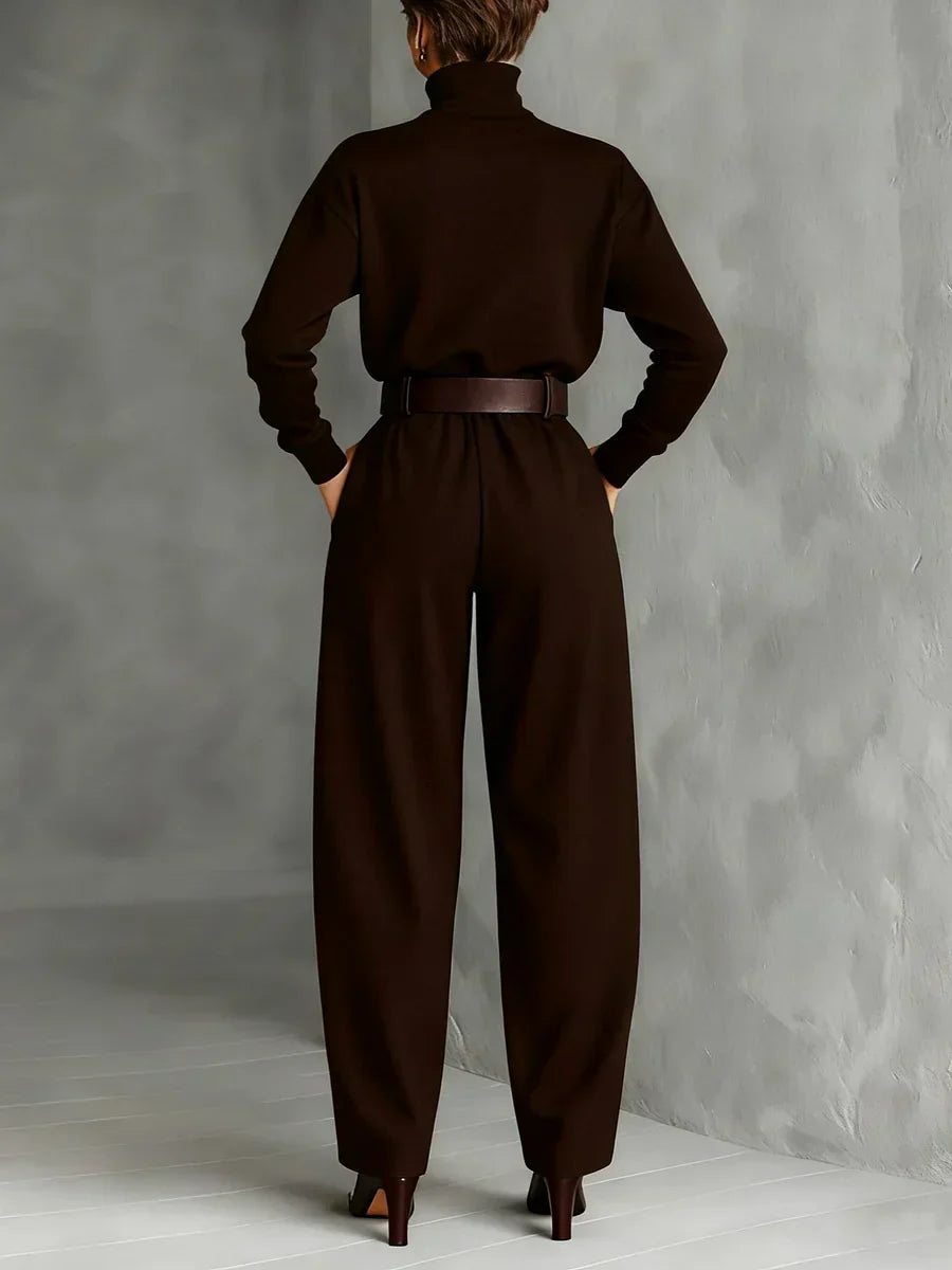 Jessica™ Chic Top & Straight-Leg Trouser Set