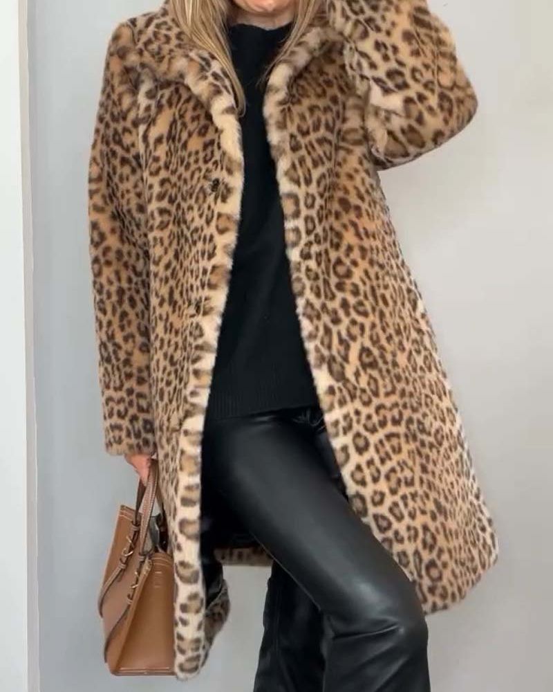 Lysandra™ Chic Leopard Print Coat