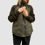 Carina™ Patchwork Down Jacket in Wool