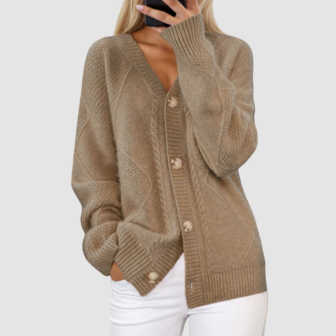 Meg™ Luxe Knitted V-Neck Cardigan
