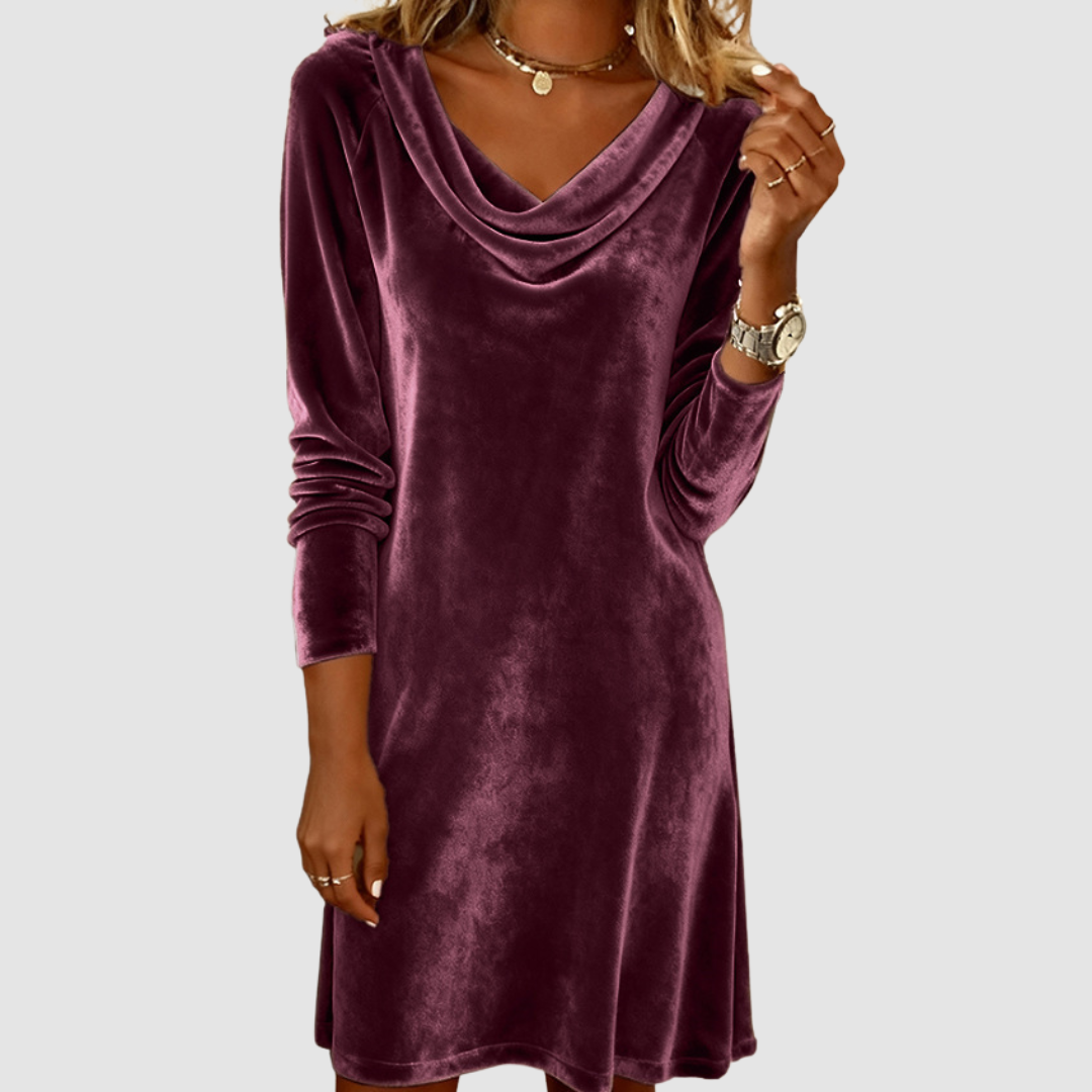Misty™ Velvet Long Sleeve Dress
