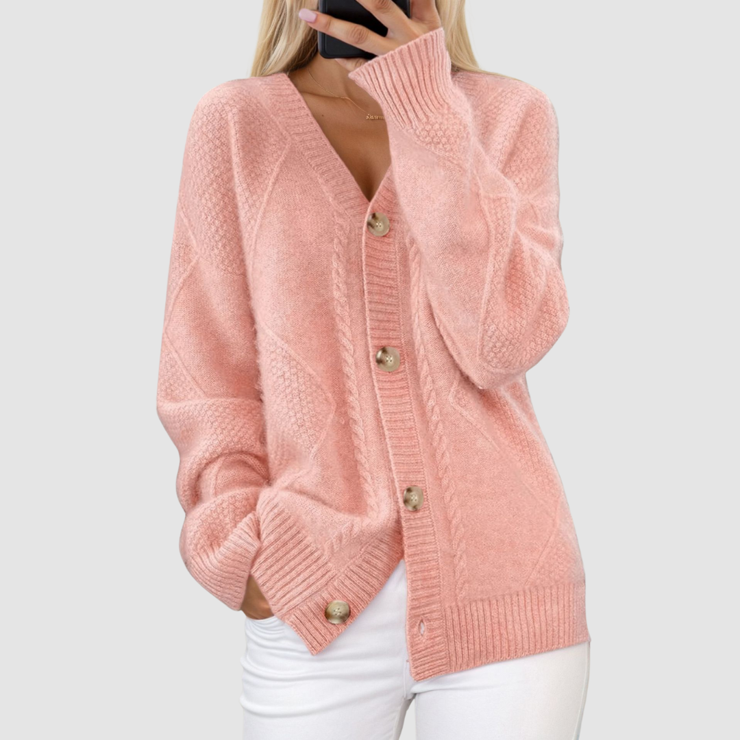 Meg™ Luxe Knitted V-Neck Cardigan