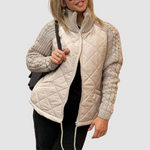 Carina™ Patchwork Down Jacket in Wool