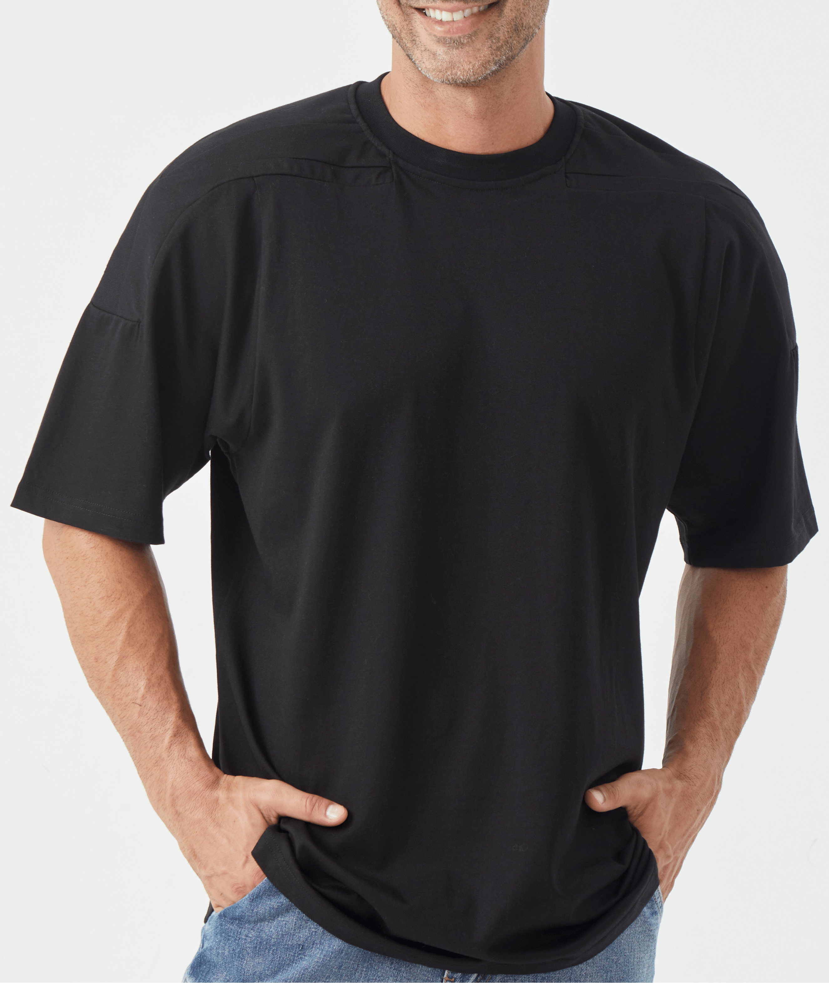Shoulder-Padded T-Shirt