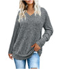 Lightweight V-Neck Knit Sweater – Relaxed Long Sleeve Pullover