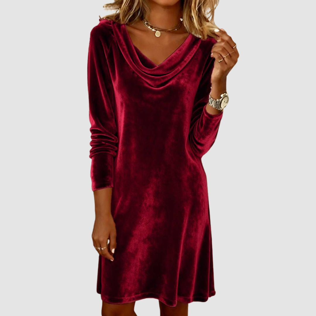 Misty™ Velvet Long Sleeve Dress
