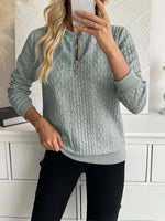 Textured Zipper Sweatshirt – Stylish & Comfy