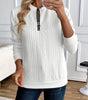 Textured Zipper Sweatshirt – Stylish & Comfy