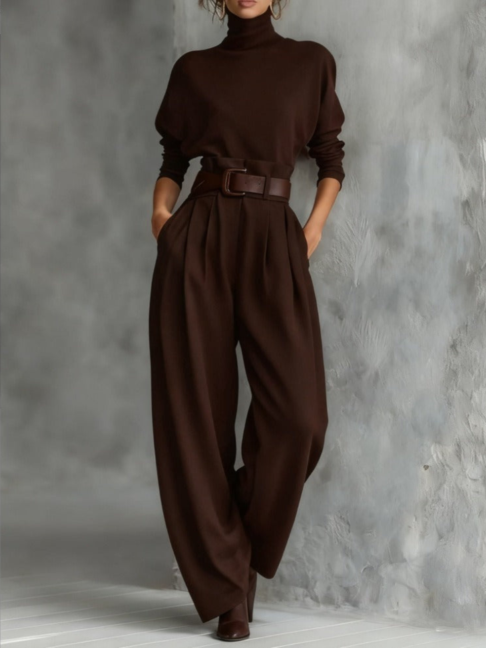 Jessica™ Chic Top & Straight-Leg Trouser Set