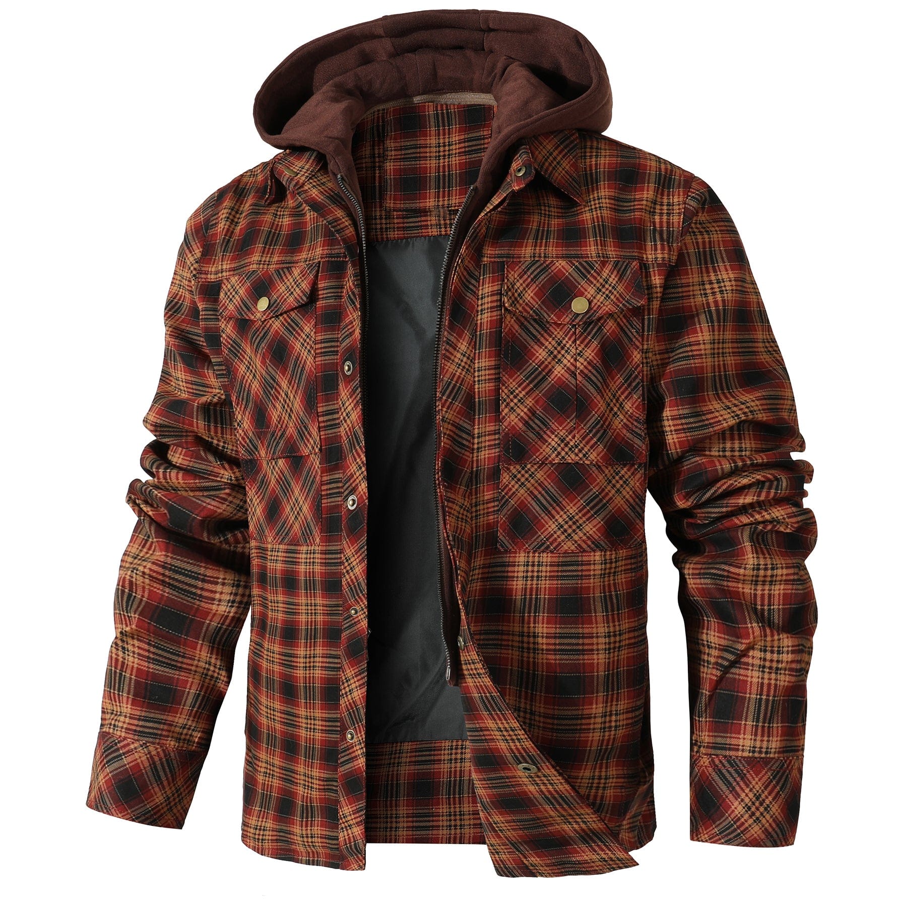Hooded Flannel Jacket (4 Designs)