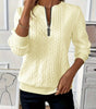 Textured Zipper Sweatshirt – Stylish & Comfy