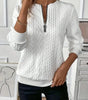 Textured Zipper Sweatshirt – Stylish & Comfy