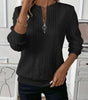 Textured Zipper Sweatshirt – Stylish & Comfy