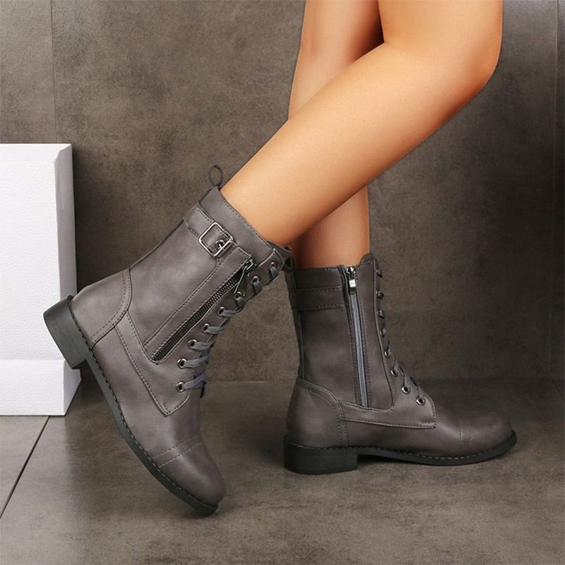 Liana™ Stylish Round-Toe Ankle Boots