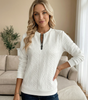 Textured Zipper Sweatshirt – Stylish & Comfy